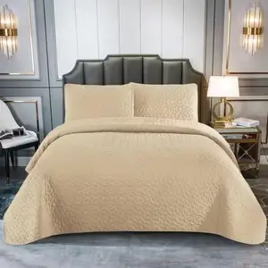 Cheaper quilted bed cover cross-border home textile process bed cover pillowcase three-piece suit bed spreads