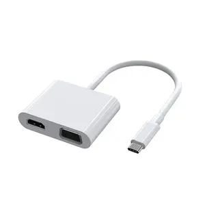 USB C כדי HDTV VGA מתאם כבל יצירה USB סוג C כדי HD 4K VGA ממיר עבור Apple MacBook pro Macbook