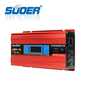Suoer solar power high efficiency inverter 1000W AC Output DC Input pure sine wave inverter with AC Charger 10A