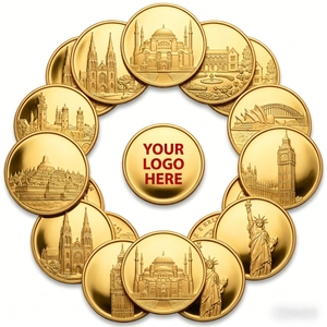Moneda Conmemorativa 3D de Latón Personalizada al por Mayor, Borde Chapado en Oro Brillante, Logotipo con Color Vívido para Fanáticos de Monumentos Históricos - Product Image 6