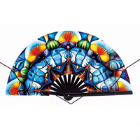 Éventail en papier pliant en bambou personnalisé en gros DIY Folk Art Style de musique traditionnelle Éventail à main avec décoration sculptée pour cadeaux de faveurs