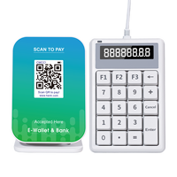 4G + WIFI dynamique qr code paiement générateur d'affichage QR code scan plate-forme paiement boîte avec affichage numérique Clavier externe