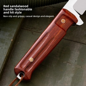 มีดเอาตัวรอดในป่าขนาดเล็ก ER All-Steel แบบตรง สำหรับตั้งแคมป์กลางแจ้ง ปรับแต่งได้ตามต้องการ พร้อมด้ามไม้และใบมีด OEM - Product Image 5