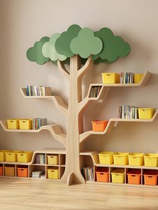 Ensemble d'étagères <span class=keywords><strong>bibliothèque</strong></span> modernes en bois Moetry pour la maternelle, la garderie, la salle de classe, le mobilier de <span class=keywords><strong>bibliothèque</strong></span>, les étagères de présentation - Product Image 2