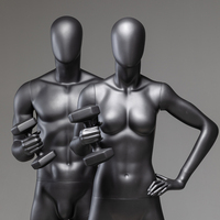 Maniquí Deportivo Musculoso de Fibra de Vidrio con Pose Dinámica, Maniquí Atlético de Cuerpo Completo para Exhibición de Ropa Deportiva