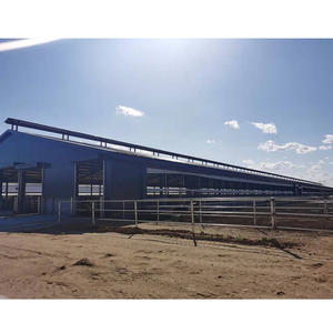 Abri d'élevage extérieur moderne 6x9m, structure en acier, toit en tôle galvanisée, ferme, bétail, moutons, chevaux, poulailler - Product Image 4