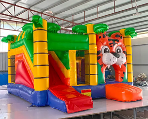 Inflatables <strong>Tiger</strong> Combo Bouncer Jungle <strong>Jumpers</strong> <strong>Tiger</strong> Animal Inflatable Bouncer Bounce House With Slide - Product Image 3