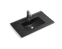 Lavabo de salle de bain moderne avec bonne qualité et prix compétitif évier de toilette en céramique noir mat évier à bord fin