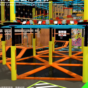 Cadre d'escalade mignon pour aire de jeux intérieure sur le thème de la forêt avec toboggan et fosse <span class=keywords><strong>à</strong></span> balles encourageant l'interaction parent-enfant - Product Image 2
