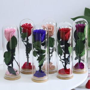 Roses éternelles <span class=keywords><strong>en</strong></span> gros, fleurs naturelles à <span class=keywords><strong>tige</strong></span> unique, roses préservées à jamais dans un dôme <span class=keywords><strong>en</strong></span> <span class=keywords><strong>verre</strong></span>, cadeau pour la Saint-Valentin - Product Image 5