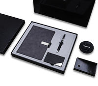 Ensemble de carnets multifonctionnels, coffret de papeterie de luxe, cadeau de bureau exécutif, logo personnalisé, souvenir d'entreprise