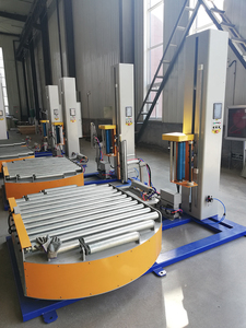 เครื่องพันพาเลทอัตโนมัติขนาดใหญ่สำหรับงานหนัก พร้อมสายพานลำเลียง - Product Image 4
