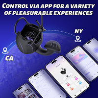 APP-gesteuerter 10-Vibrations-Penisring, Vibrator für Eicheltraining, Verzögerung der Ejakulation, Hodenstimulator, Erwachsenenspielzeug für Männer