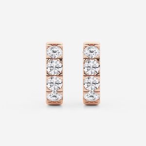 Pendientes de aro con diamantes cultivados en laboratorio, 2 quilates, redondos, para mujer, elegantes, brillantes, joyería fina, regalo minimalista de lujo para cumpleaños - Product Image 1