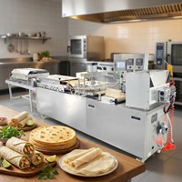 Machine à tortilla à farine entièrement automatique Machine à refroidir au four Pancake Chapati Roti Tortilla Making Machine