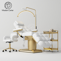 Lit de beauté électrique moderne Madamcenter à 3 moteurs, en cuir synthétique, pliable, hydraulique, chaise d'esthétique