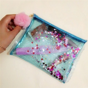 Mới nhất thời trang long lanh PVC mỹ phẩm <span class=keywords><strong>Pouch</strong></span> cho cô gái paillette mô hình dây kéo đóng cửa Túi - Product Image 5