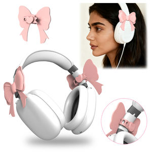 Paquete de 2 adornos para auriculares con lazo, adornos antideslizantes para almohadillas para los oídos, accesorio coqueto para mujeres y niñas - Product Image 4