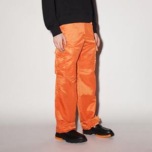 Pantalones Cargo de Nylon Holgados Personalizados OEM para Hombre, Estilo Paracaídas, Cintura Elástica, Corte Recto, Lisos - Product Image 1