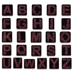 Tùy chỉnh thư long lanh da lộn các bản vá lỗi hồng ngoại IR Laser Cut Logo cắt laser vá sắt trên vá cho quần áo denim túi hat - Product Image 1