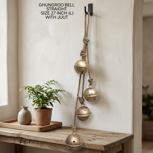 Campana de Viento de Estilo Antiguo Pintada en Dorado, Campanas Redondas de Metal, Adorno Colgante Chapado en Oro para Decoración del Hogar Lord LV17021 - Product Image 3