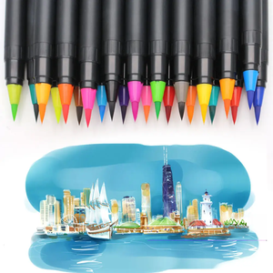طقم فرش ألوان عالية الجودة فرشاة حبر ملونة أقلام مائية وعلامات مزج أقلام ماء - Product Image 2