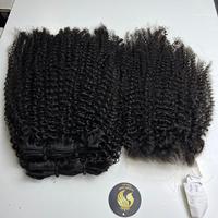 Extensions de cheveux vietnamiens bouclés crépus à cuticules alignées, en trames, de 8 à 40 pouces, super double drawn, provenant d'un seul donneur