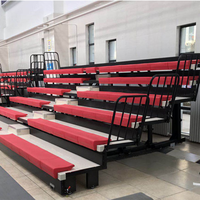 Tribunes télescopiques portables d'extérieur et d'intérieur, sièges de stade mobiles en acier, gradins fixes télescopiques pour gymnase