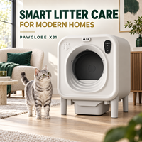 Bac à litière pour chat à nettoyage automatique X31 avec contrôle par application, ensachage automatique des déchets et contrôle des odeurs par air frais pour plusieurs chats