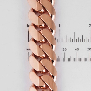 Miami Style Hot Sale Real <b>Solid</b> 925 Silver Hiphop Jewelry <b>Gold</b> Cuban Link Chain for Bracelet/necklace - Product Image 1