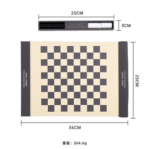 Bán buôn tùy chỉnh PU da có thể gập lại xách tay nhẹ backgammon cờ vua sang trọng trò chơi thiết lập - Product Image 6