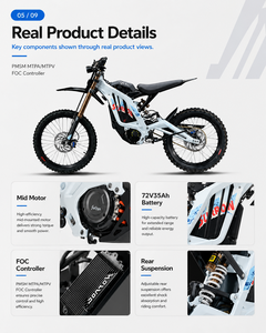 2026 Neu Gut Verpackt 72V <span class=keywords><strong>35A</strong></span> für Light Bee Elektro-Dirtbike 10000W Aluminiumlegierungsrahmen Maximales Drehmoment 295Nm Straßentauglich - Product Image 3