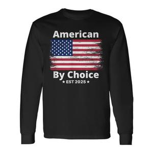 Camiseta de manga larga con bandera estadounidense de Choice Est 2025 - Product Image 1