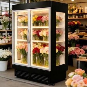 Vitrina Refrigerada Vertical Comercial para Exhibición Floral, de 2 Puertas, para Conservación de Flores - Product Image 1