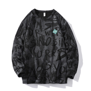 <span class=keywords><strong>Pull</strong></span>-over manches longues pour hommes, ample, estival et décontracté, en velours, à la mode, 2020 - Product Image 3