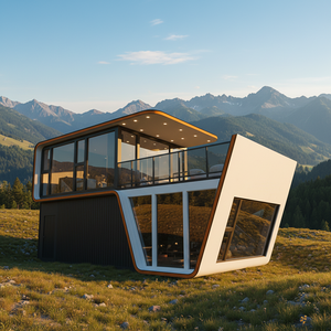 Casa Prefabricada con Estructura de Madera, Paneles Sándwich, Diseño Moderno, Resistente al Fuego e Impermeable, para Uso <span class=keywords><strong>en</strong></span> Hoteles/Villas, Fácil Instalación - Product Image 1