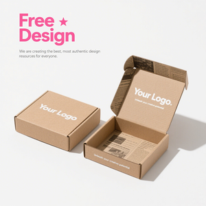 Boîte d'expédition en carton ondulé prête à l'emploi, recyclable, en papier kraft brun, vente en gros, économique, boîte carton vierge - Product Image 1