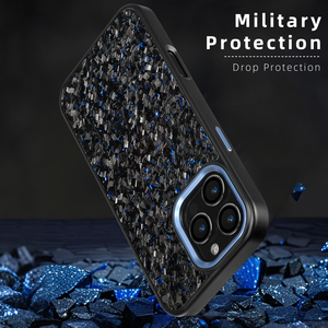 Funda para Teléfono con Marco de Fibra de Carbono Forjada Real + TPU + Metal para iPhone 16/16 Pro Max/16 Plus/16, Funda de Carbono/15 Pro, Funda Protectora - Product Image 4