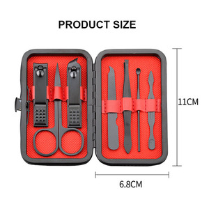 2023 Popular Manicure Set 7 PCS Trimming Tools Grooming Kit Pedicure <strong>Nail</strong> Clipper With Luxurious Travel <strong>Case</strong> - Product Image 5