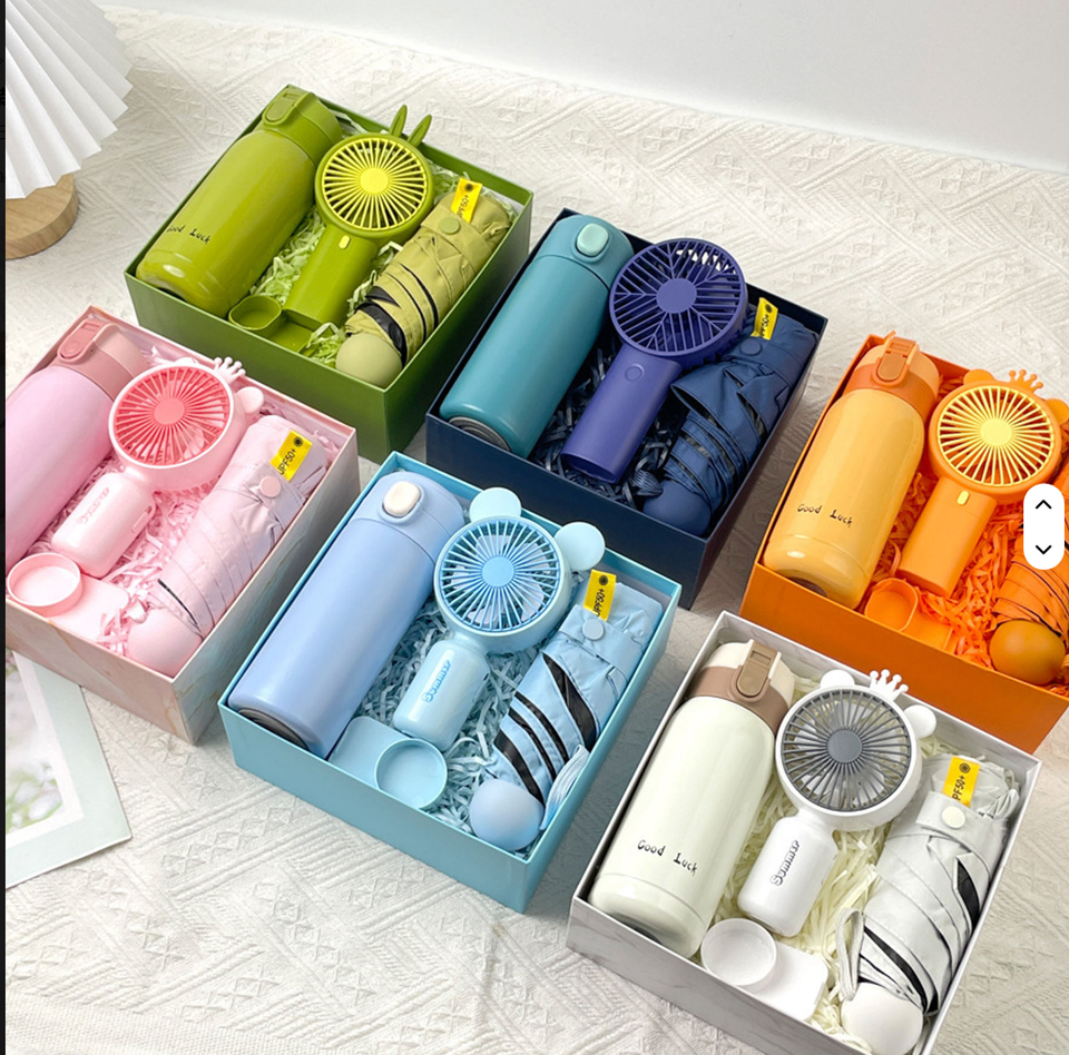 HBC Custom Logo Luxury Gift Set Vacuum Cup Notebook Umbrella for ...