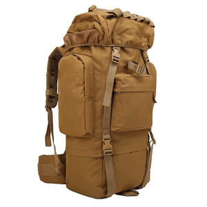 Tactical <b>Backpack</b> High Density Camouflage 900D Oxford Waterproof 65L Unisex <b>Trekking</b> Gear With Zipper Closure - Product Image 3