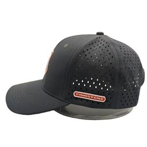 Casquettes personnalisées découpées au laser en gros – Casquette en maille polyester découpée au laser avec patch tissé - Product Image 4