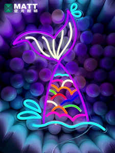 ไฟสัญญาณนีออนแบบกำหนดเองไฟ LED รูปนางเงือกไฟกลางคืน - Product Image 3