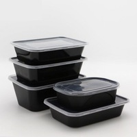 Récipient alimentaire hermétique en plastique jetable sans Bpa à emporter congélateur à micro-ondes boîte de rangement pour déjeuner transparente chauffante et étanche