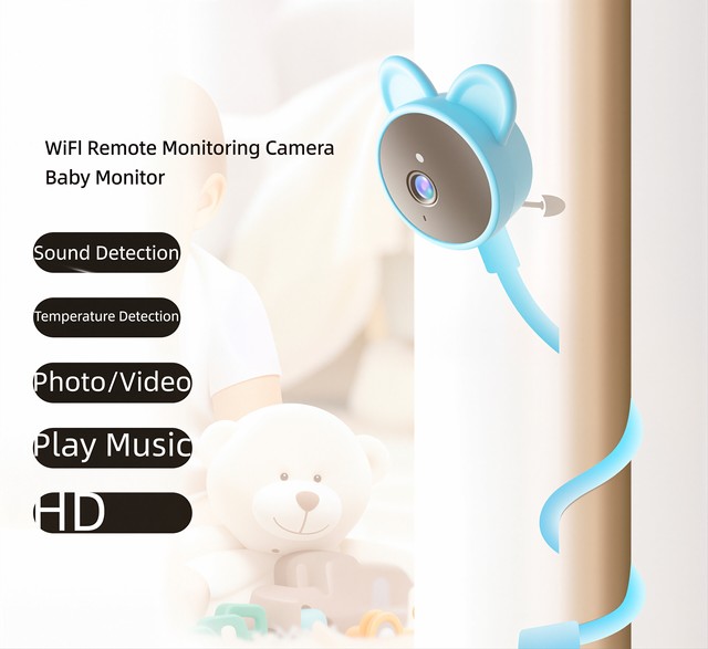 Wireless 1080p 2MP Baby Camera Monitor with Cry Detection Two-Way Audio IP66 Waterproof Night Vision-Compatible Tuya Smartlife