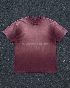 Camiseta de algodón grueso para hombre, estilo vintage, lavada y desgastada, personalizada, de corte oversize. - Product Image 1