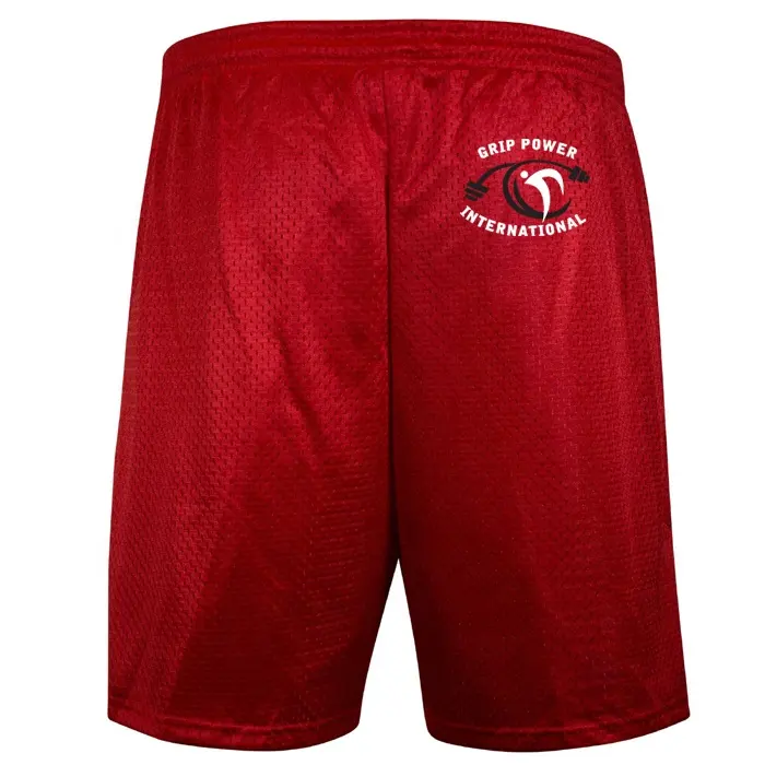 Polyester Mesh Red Jogger Shorts | Men Working Shorts | Street wear loose shorts