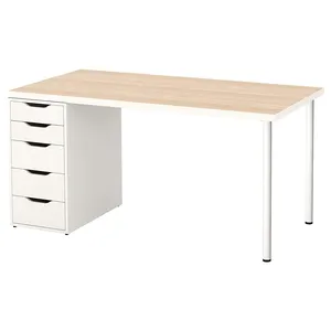 White Oak Office Home Study Bàn Làm Việc Bàn Làm Việc Bàn Làm Việc Bàn Làm Việc Có Ngăn Kéo