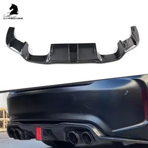 Carbon Fiber KS Type Car Rear Bumper Diffuser With LED For BMW F87M2 M2C 2016-2021