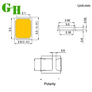 2835 Smd High Lumens CRI 95 Full Spectrum High Voltage Led 0.2w 0.5w 1w 3w 6v 9v 18v 2700k-7000k Pcb Board Led Chip